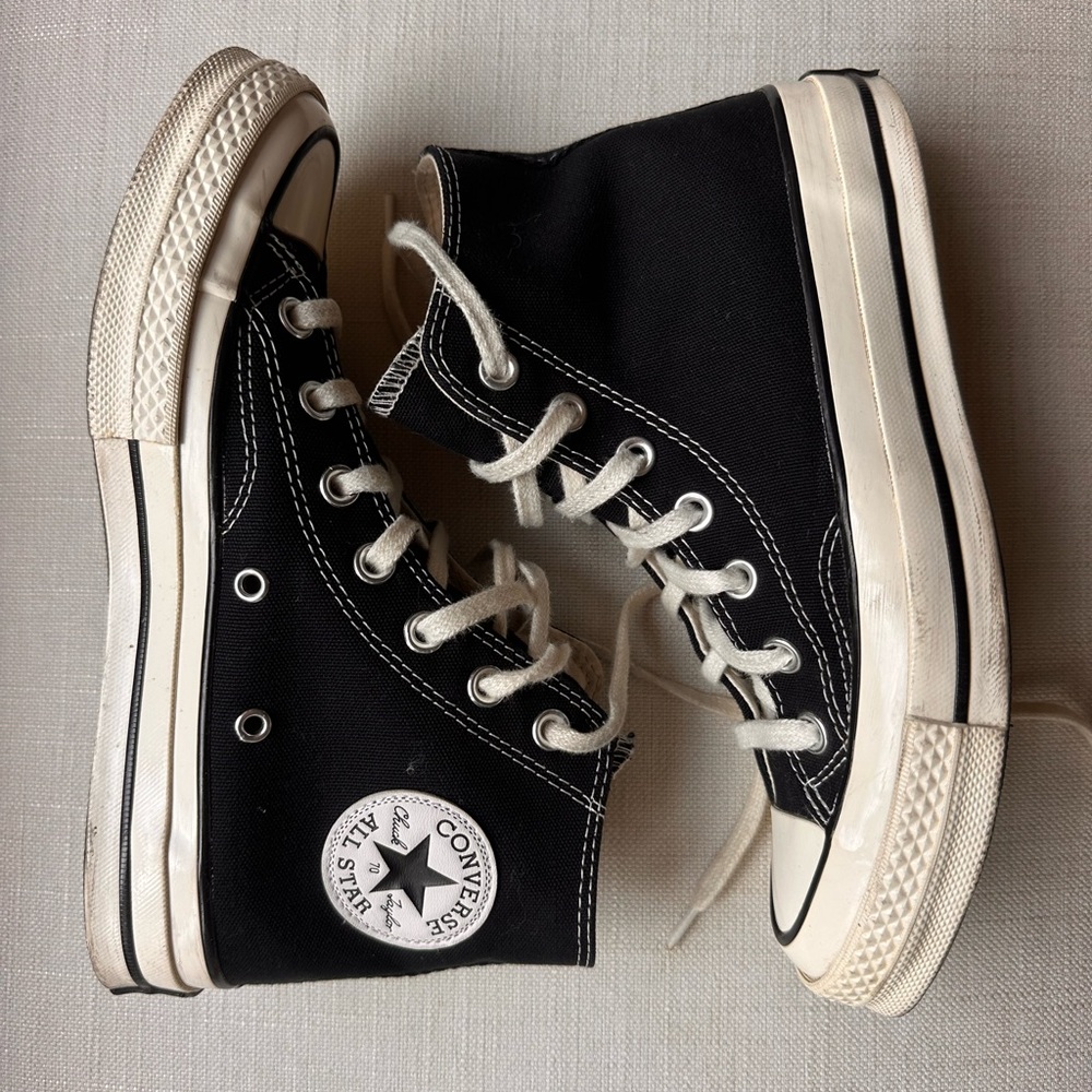 Chuck ‘70 Converse, Black High-Top Sneakers / Women’s 7